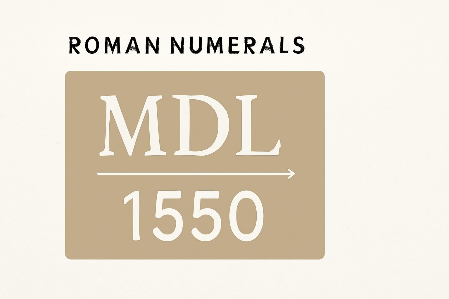 Roman Numerals: 1550
