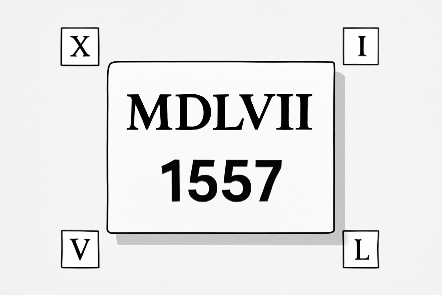 Roman Numerals: 1557