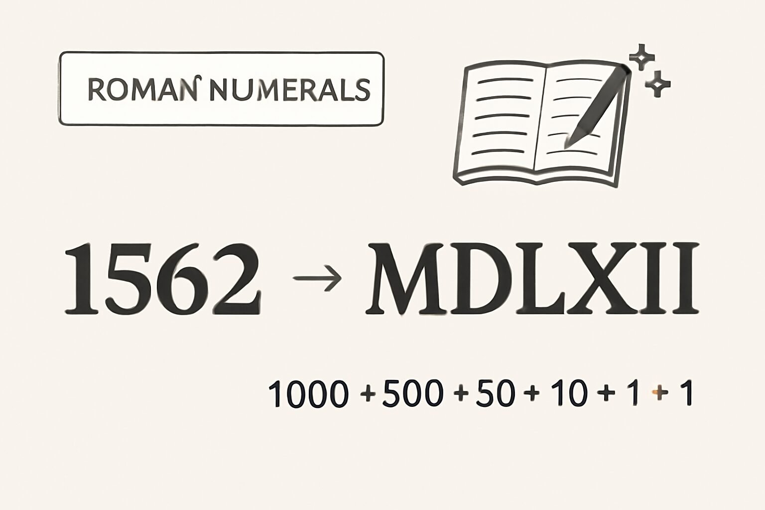 Roman Numerals: 1562