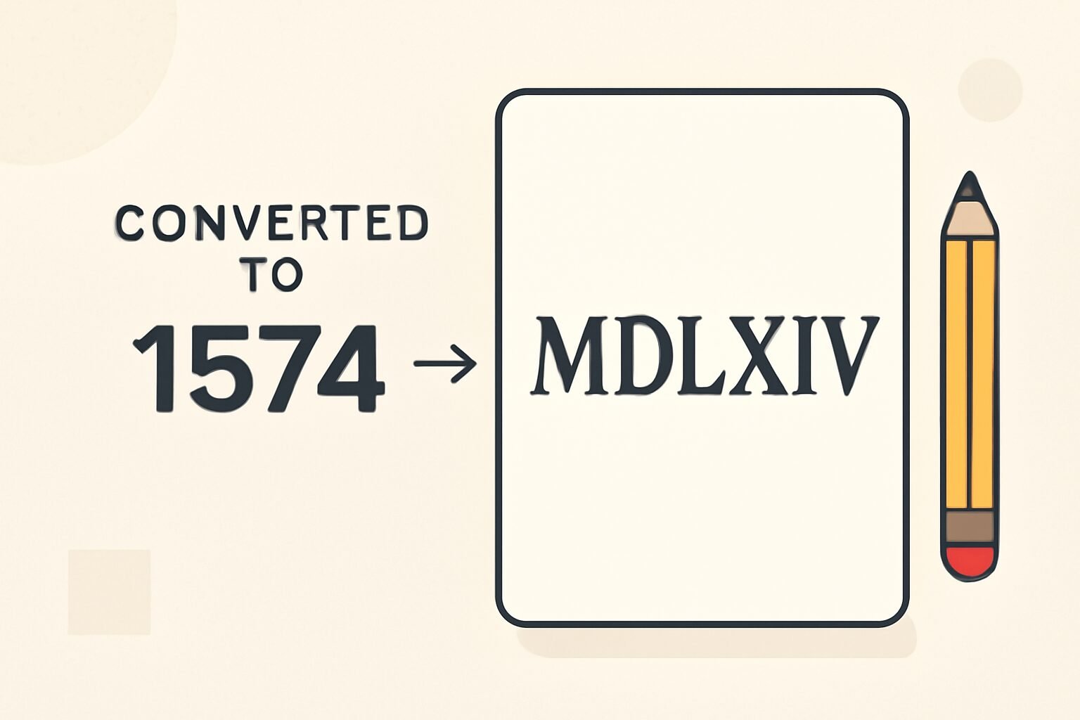 Roman Numerals: 1574