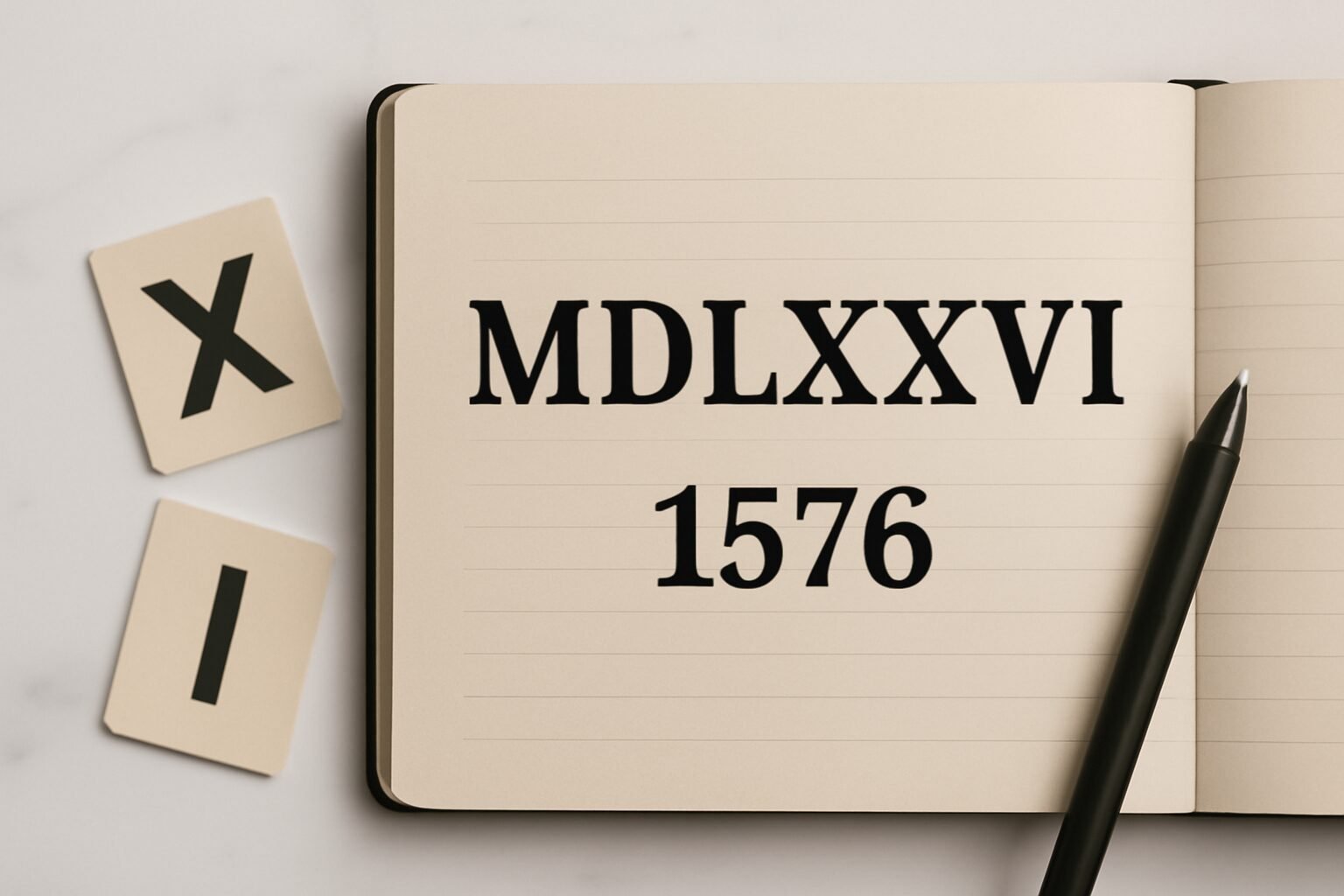Roman Numerals: 1576