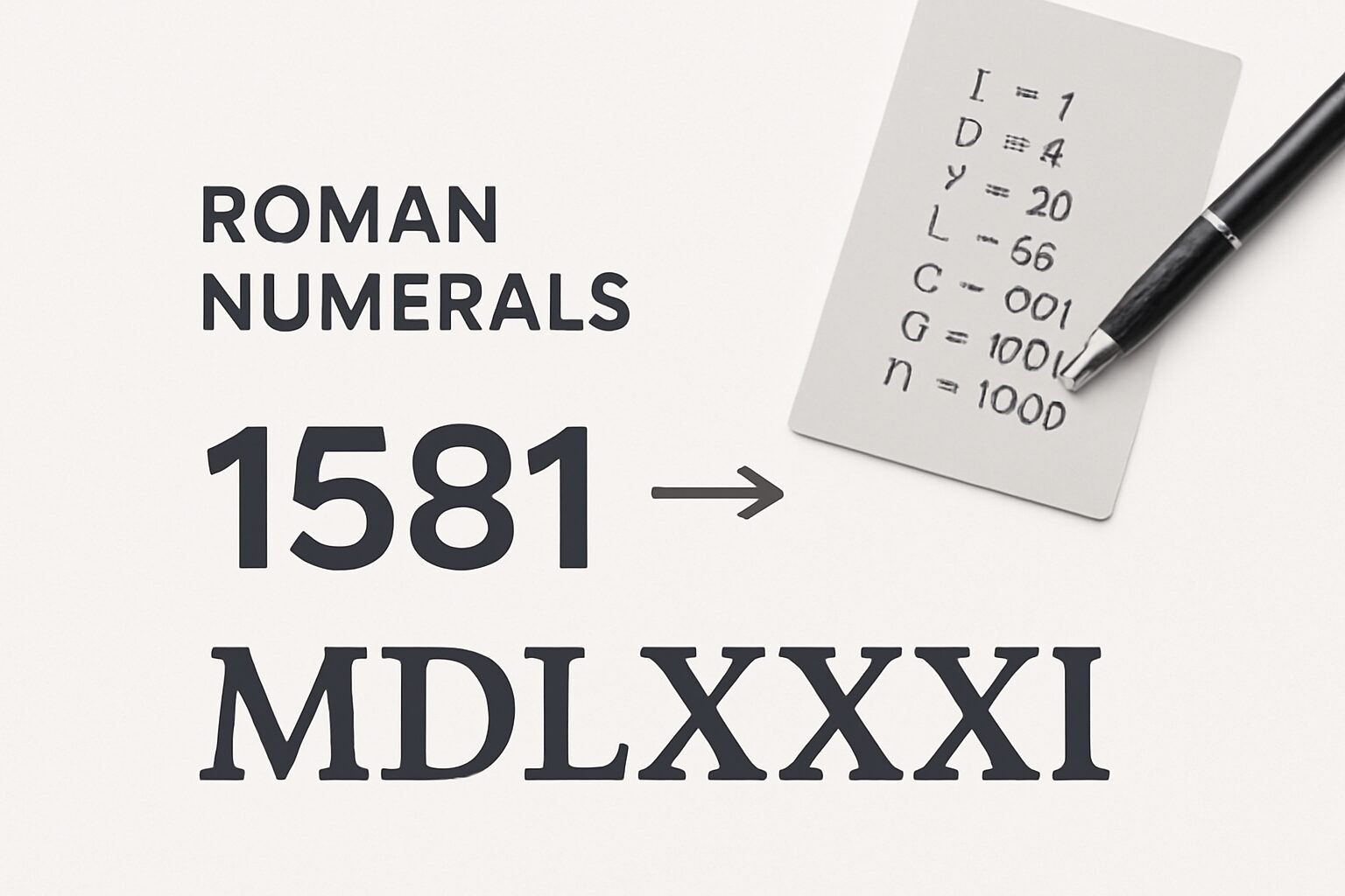 Roman Numerals: 1581