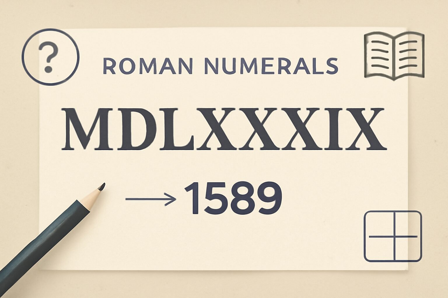 Roman Numerals: 1589