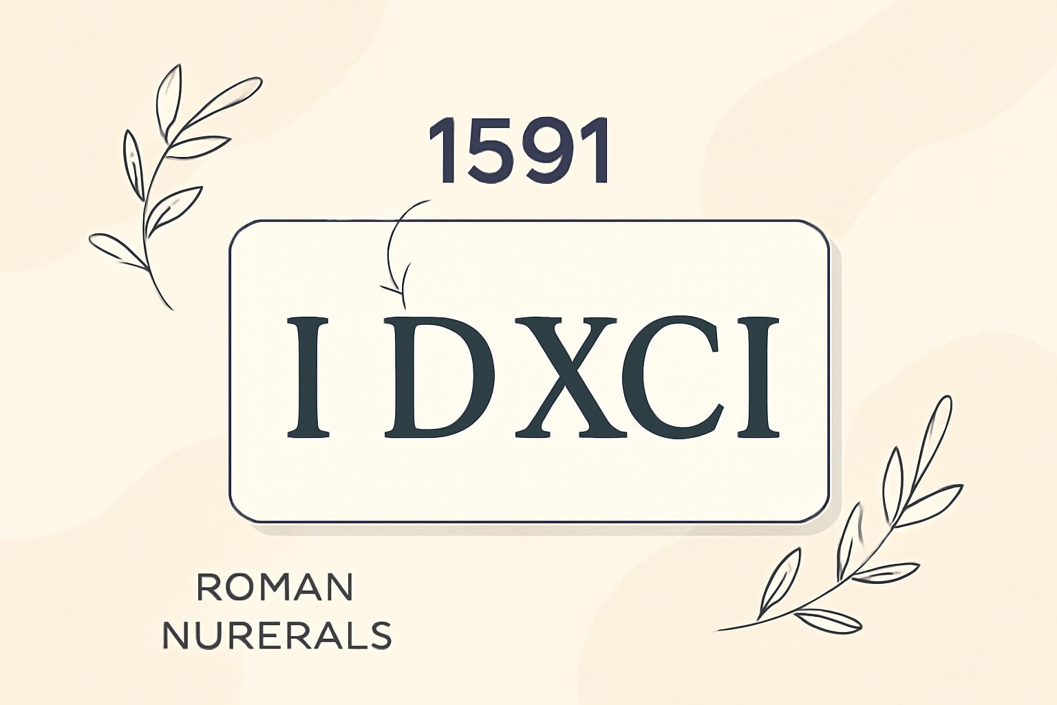 Roman Numerals: 1591