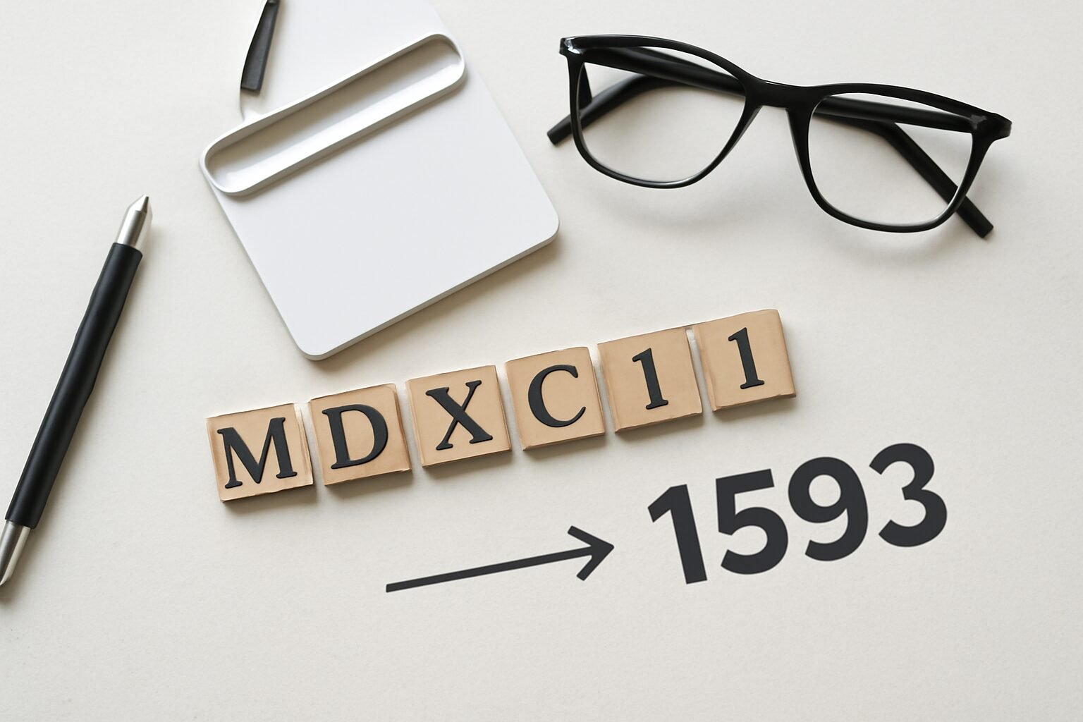 Roman Numerals: 1593