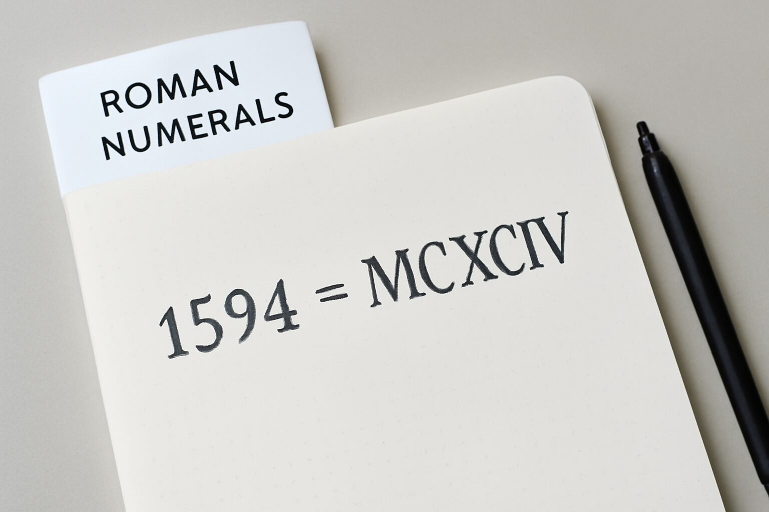 Roman Numerals: 1594