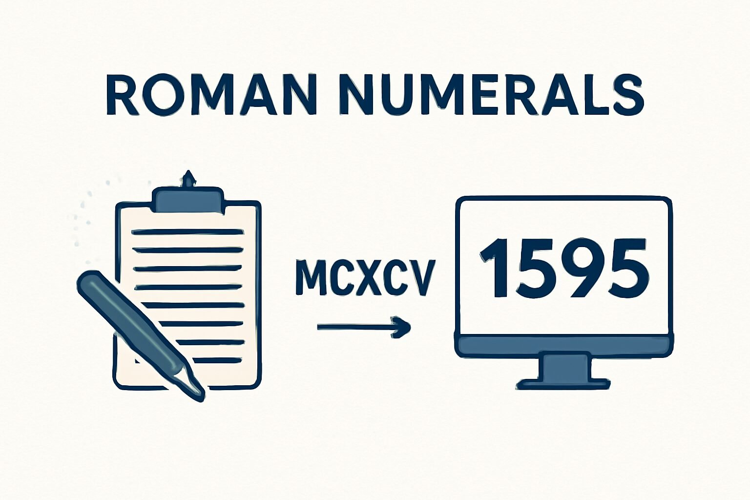 Roman Numerals: 1595