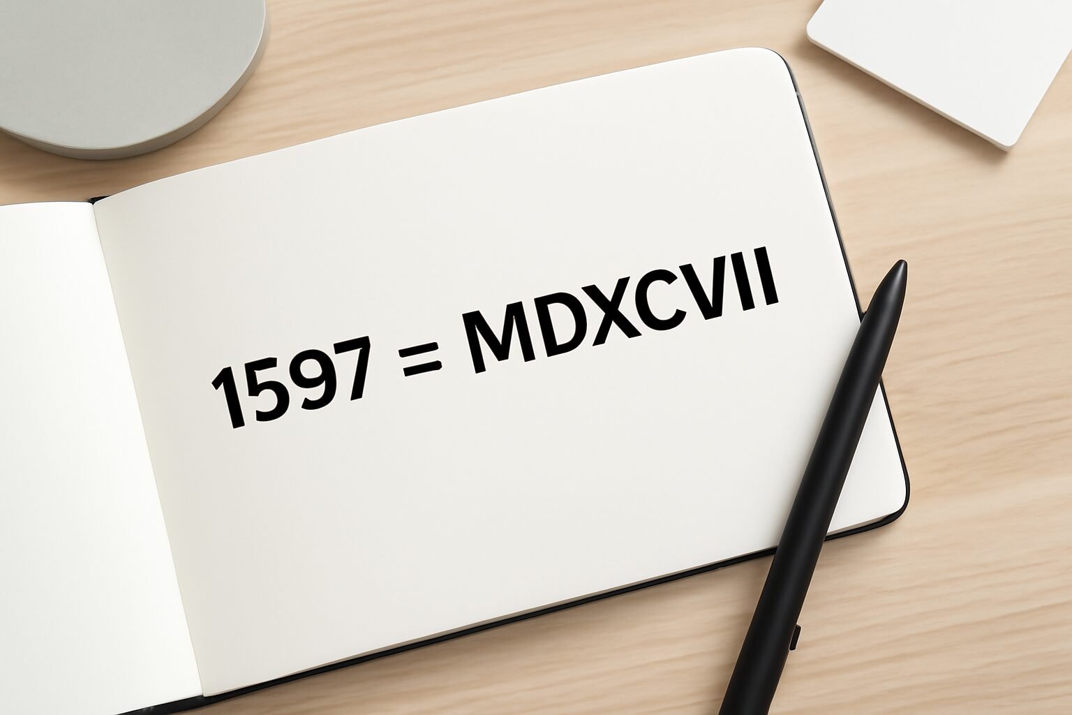 Roman Numerals: 1597
