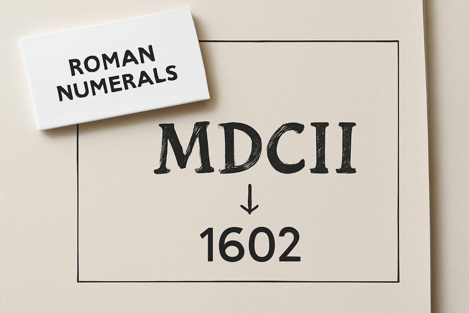 Roman Numerals: 1602