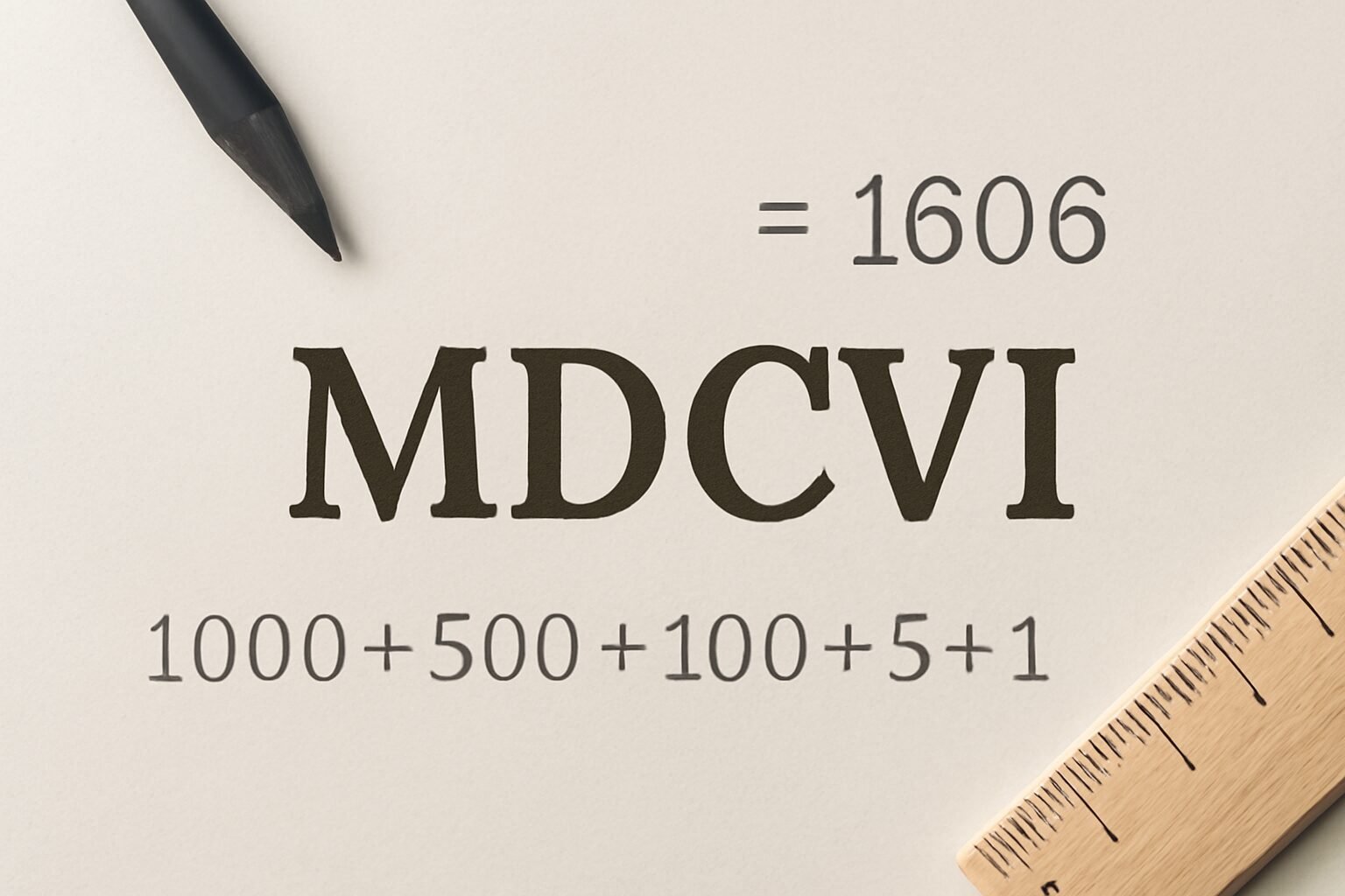 Roman Numerals: 1606