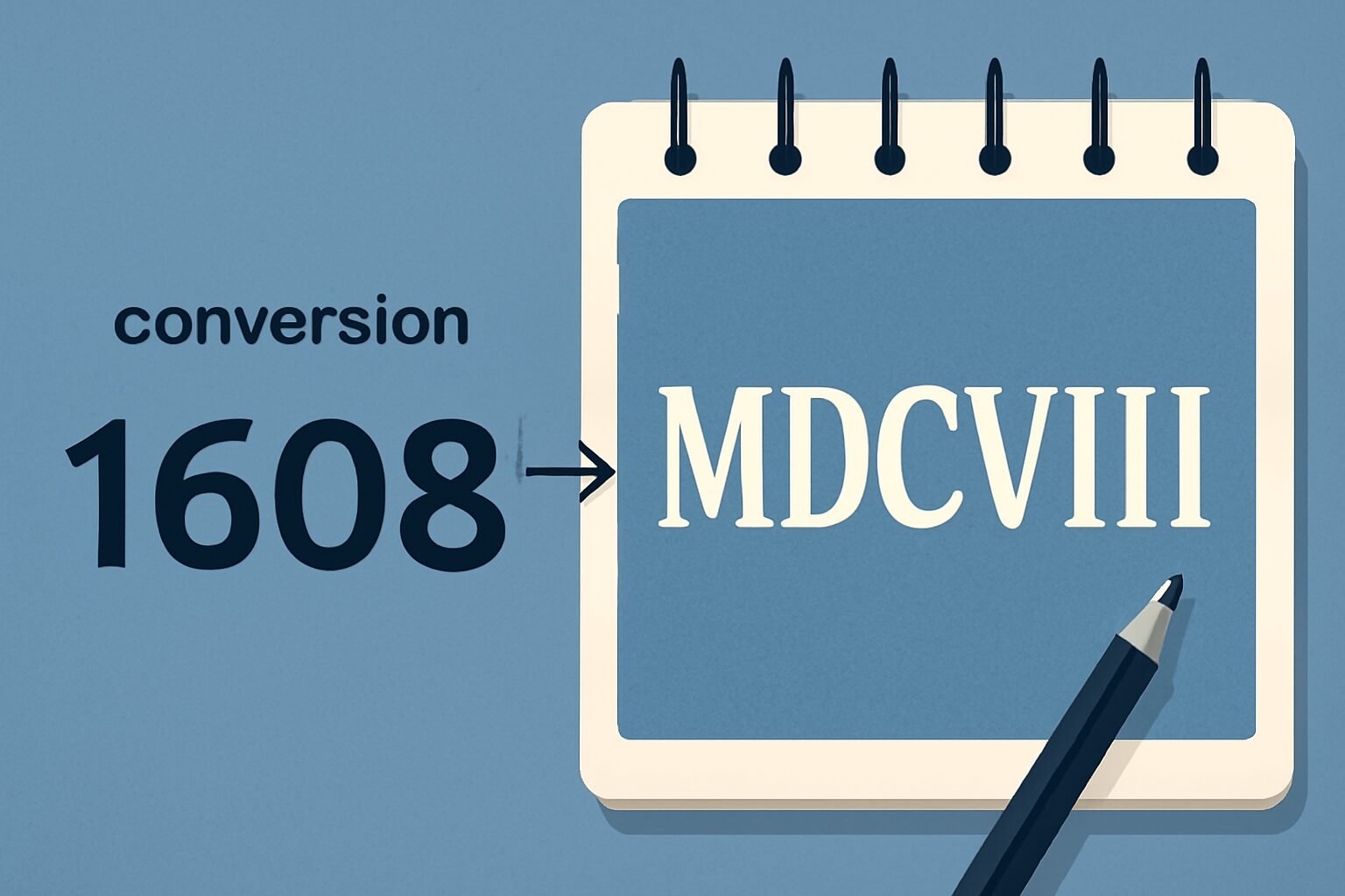 Roman Numerals: 1608