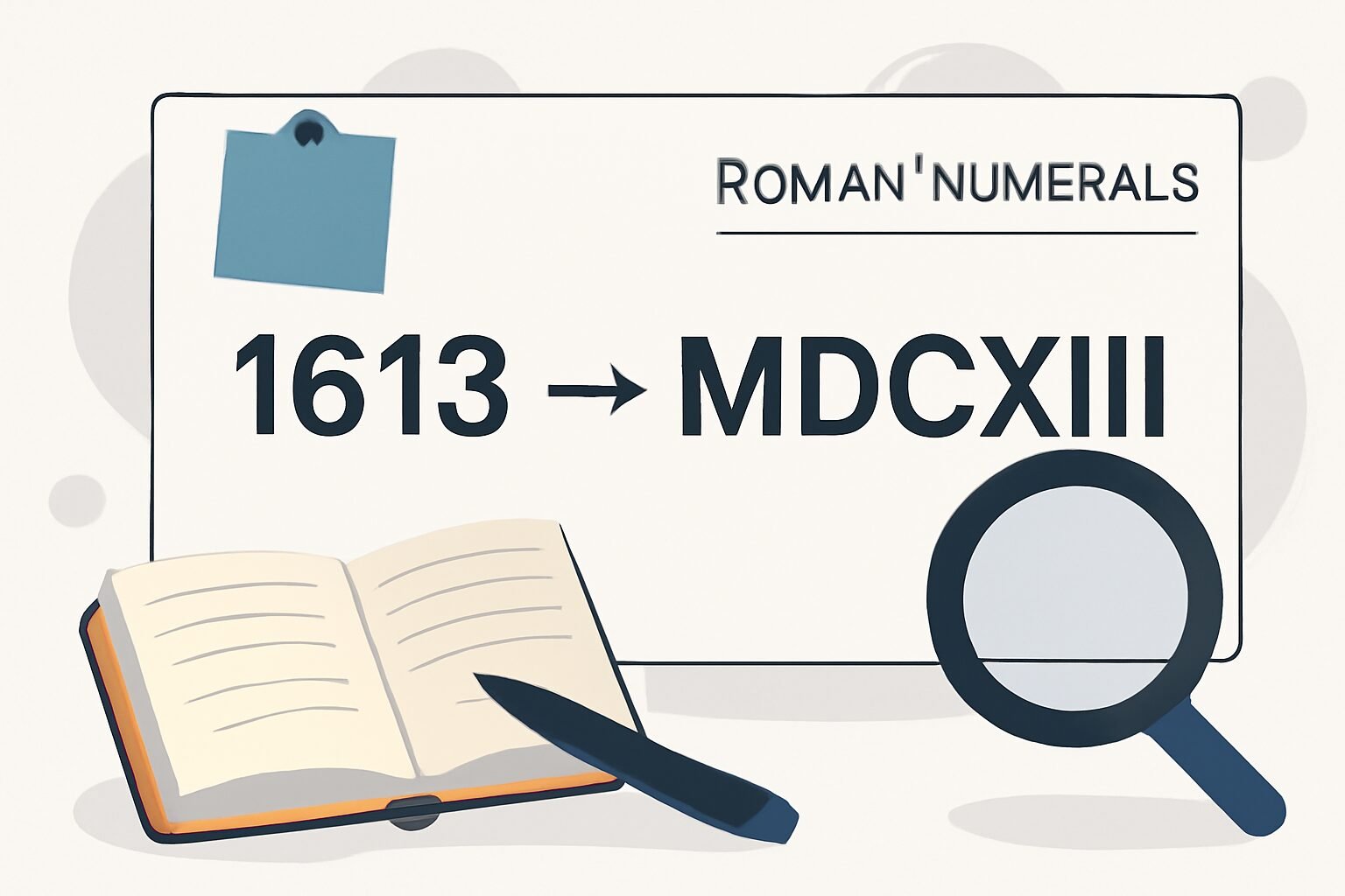Roman Numerals: 1613