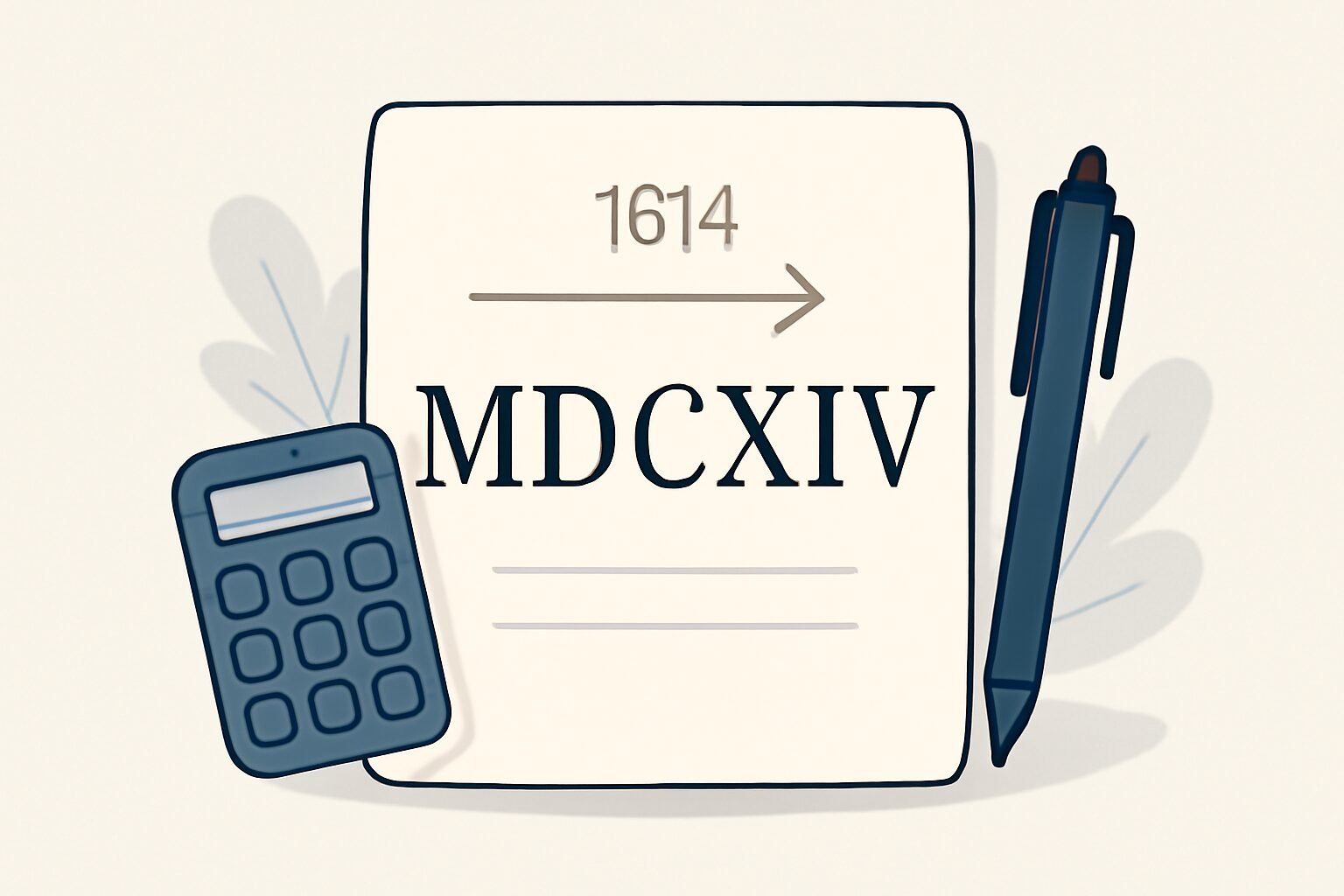 Roman Numerals: 1614