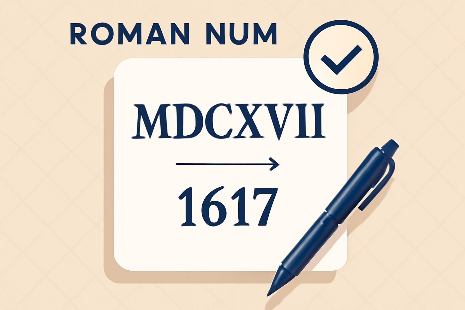 Roman Numerals: 1617