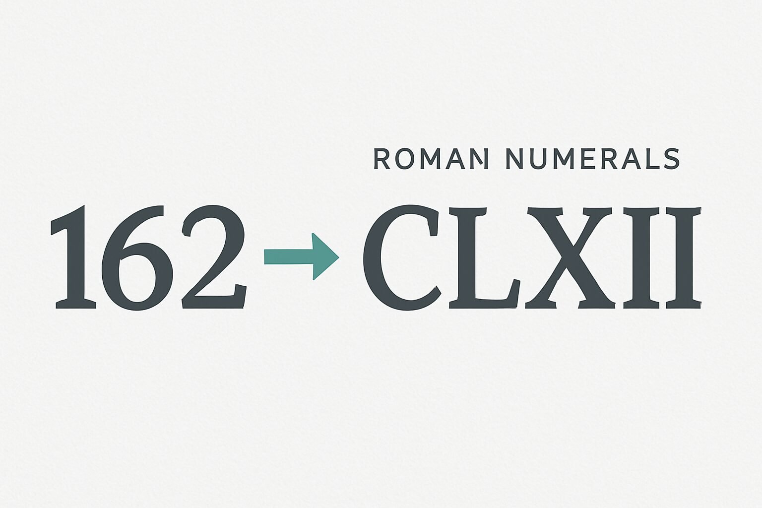 Roman Numerals: 162
