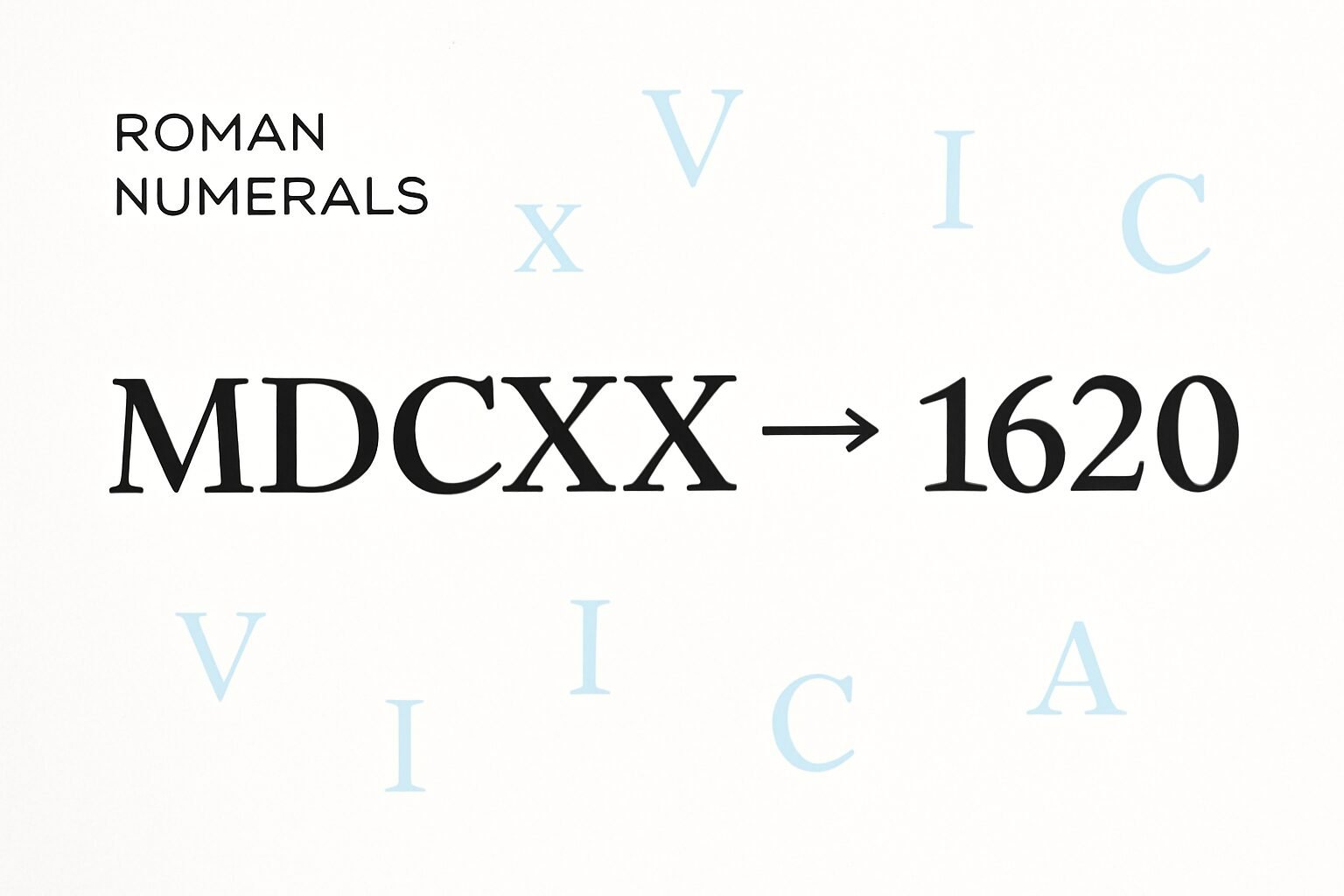 Roman Numerals: 1620