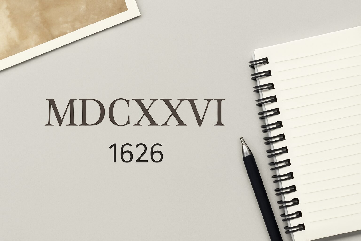 Roman Numerals: 1626