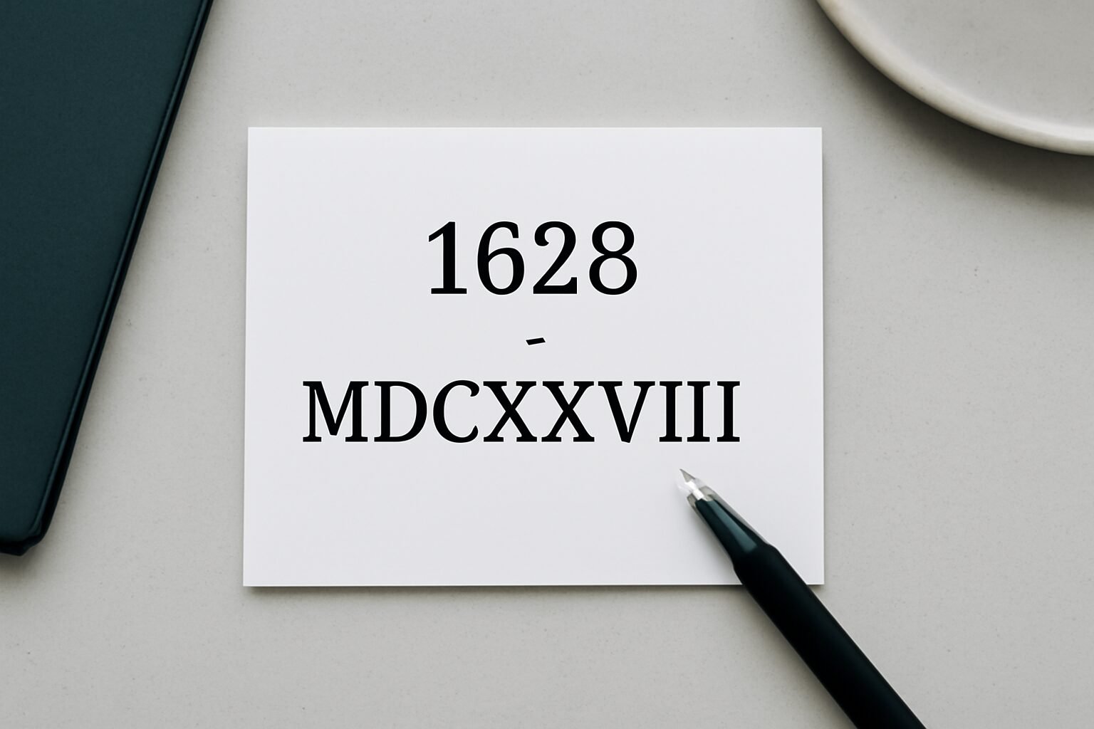 Roman Numerals: 1628