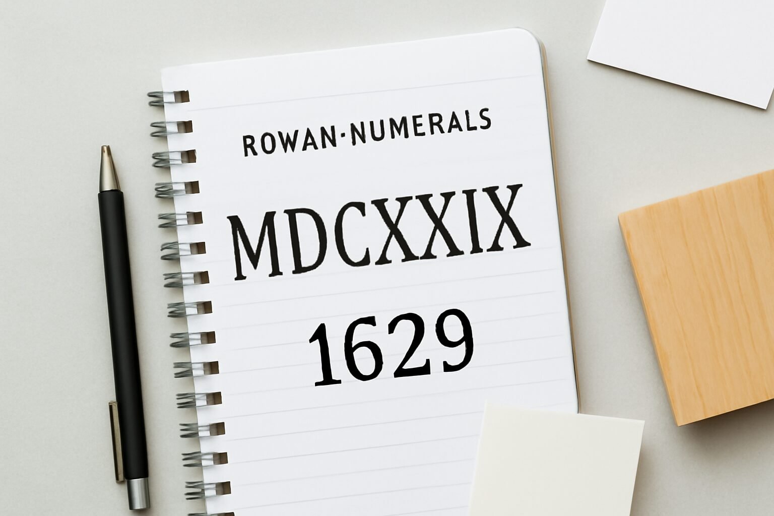 Roman Numerals: 1629