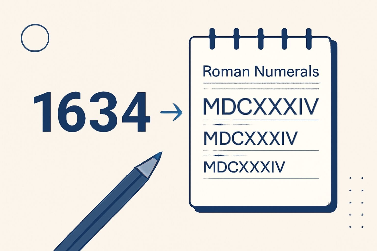 Roman Numerals: 1634