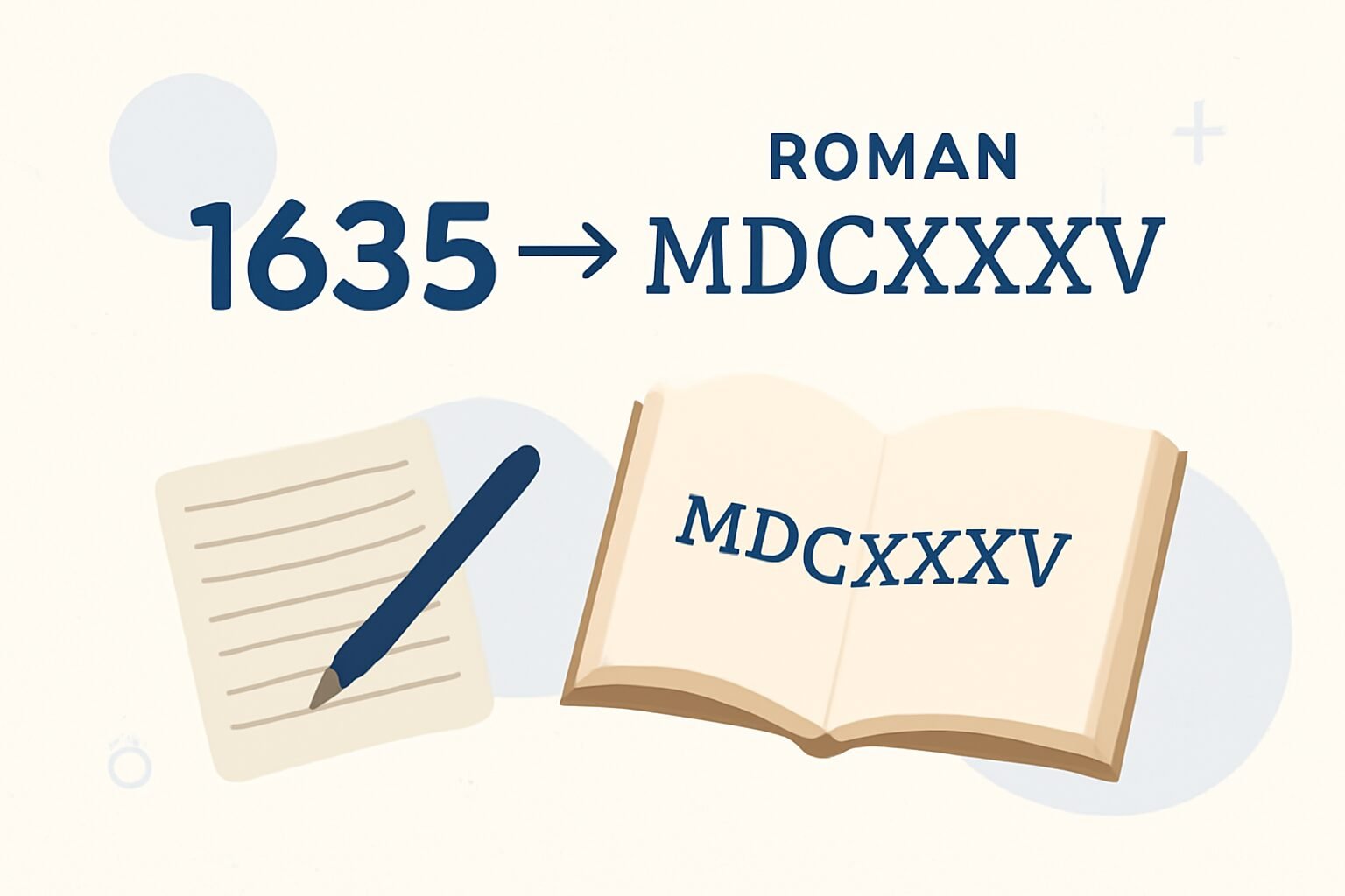 Roman Numerals: 1635