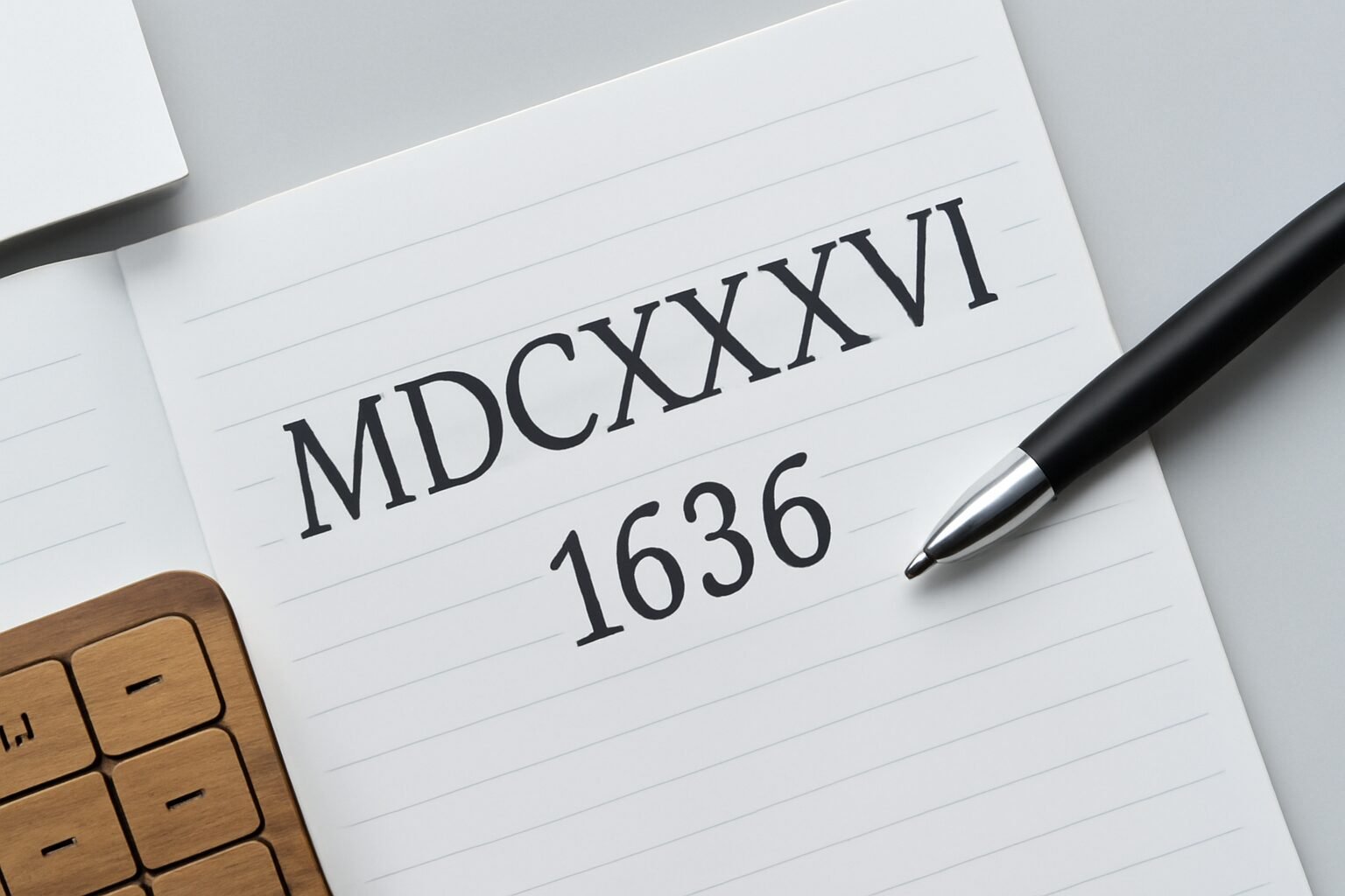 Roman Numerals: 1636