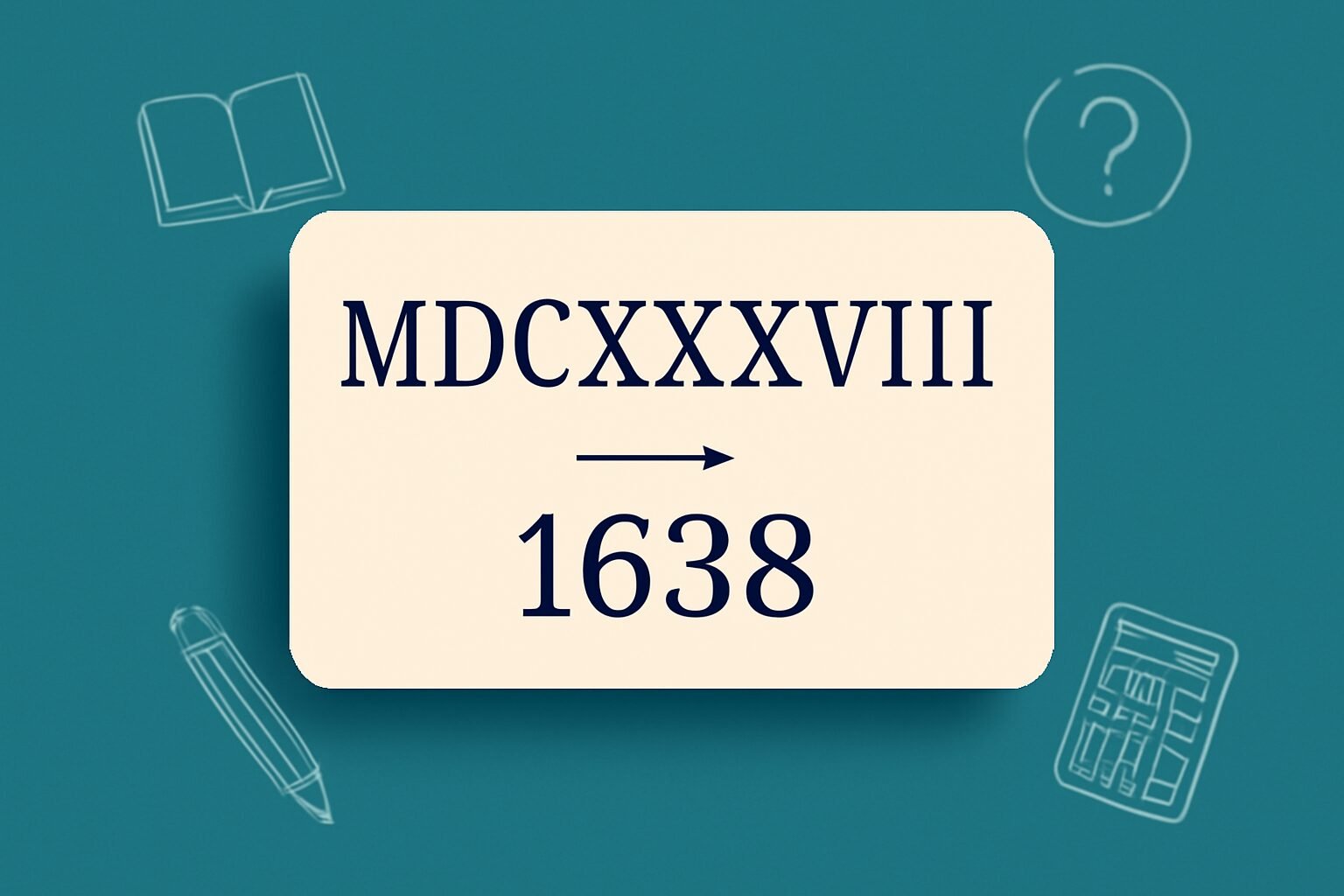 Roman Numerals: 1638