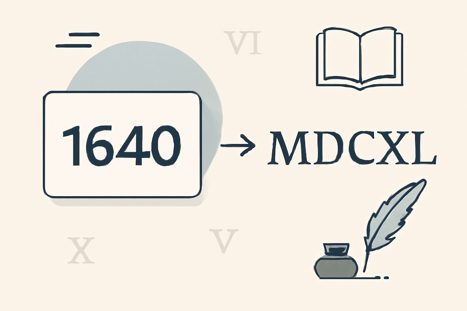 Roman Numerals: 1640