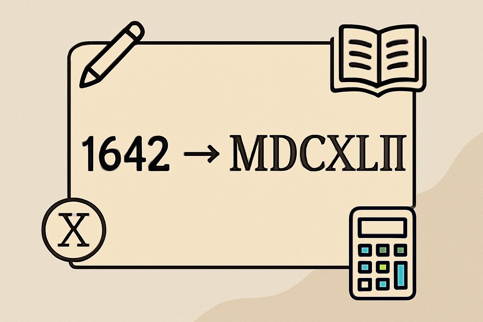 Roman Numerals: 1642