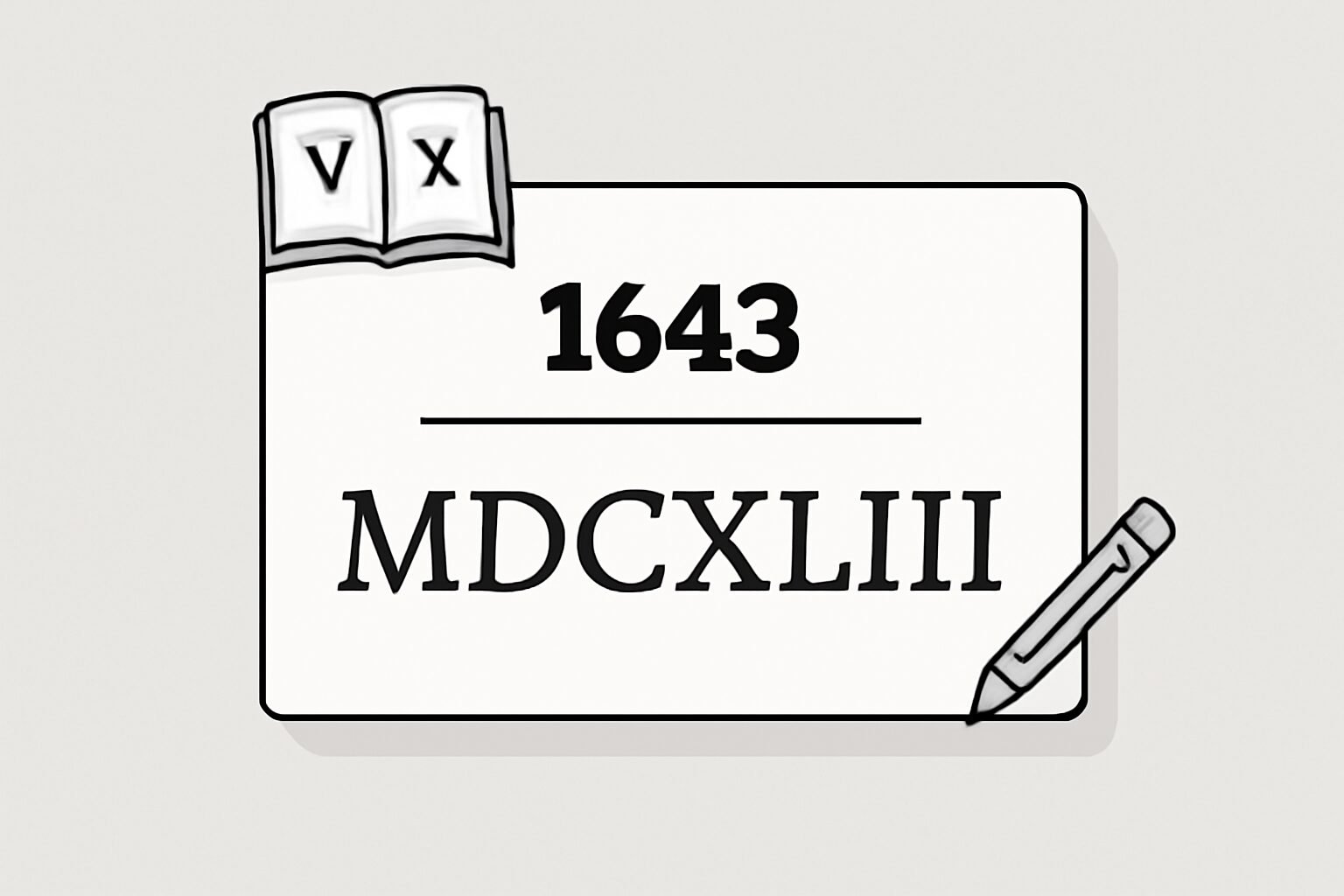 Roman Numerals: 1643