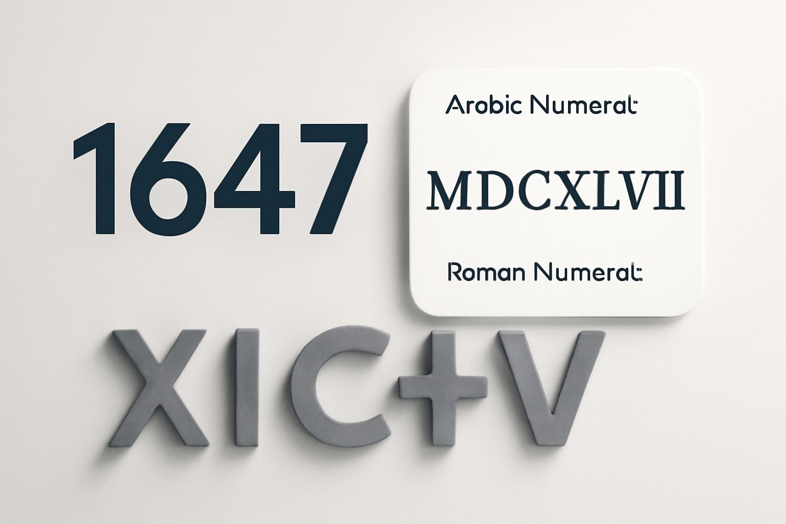 Roman Numerals: 1647
