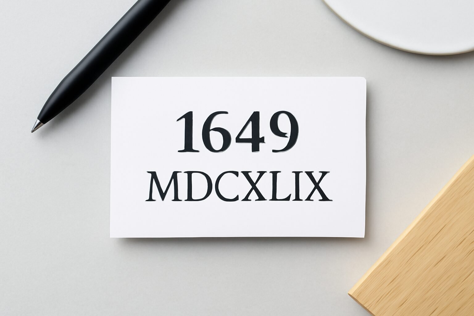 Roman Numerals: 1649