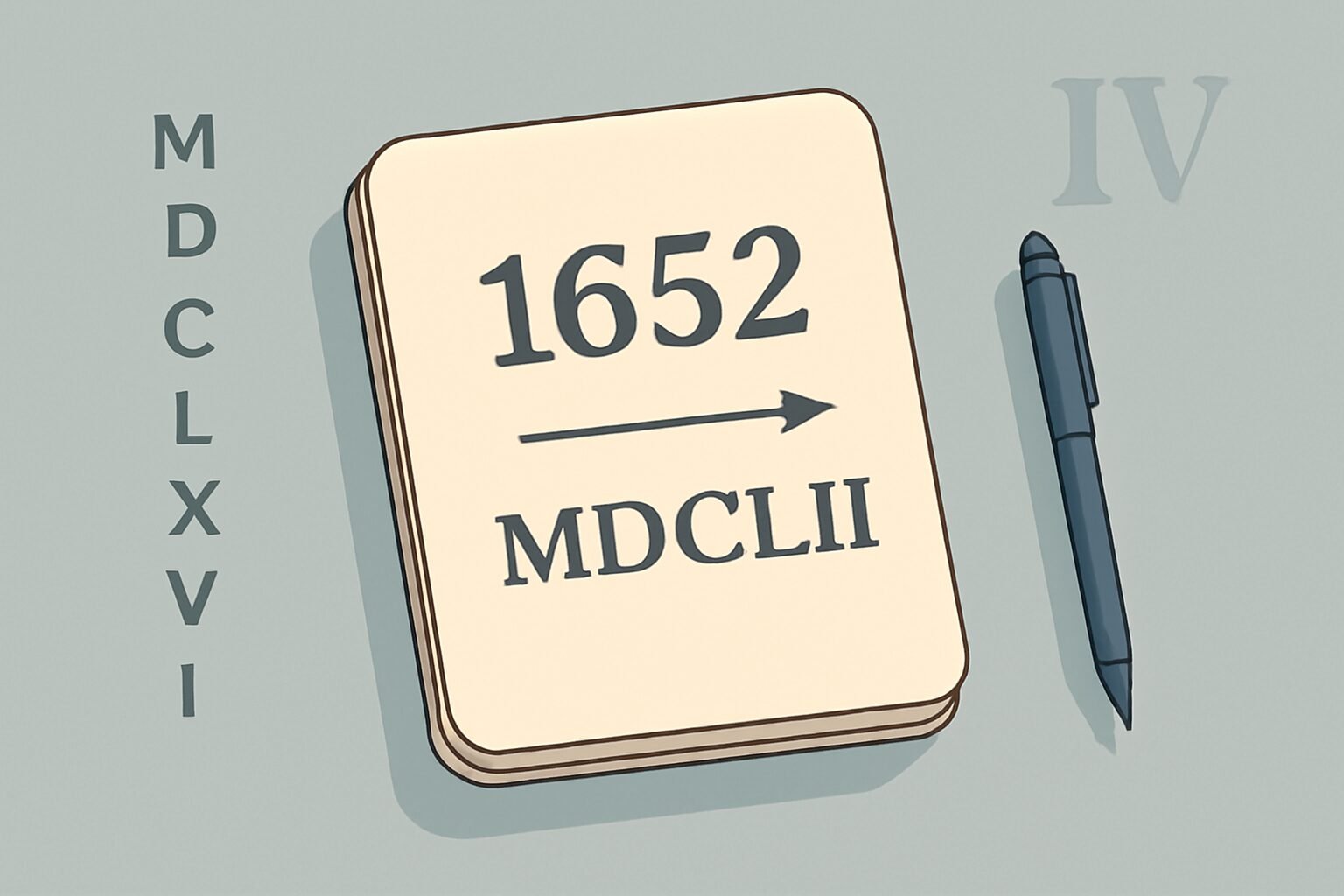 Roman Numerals: 1652