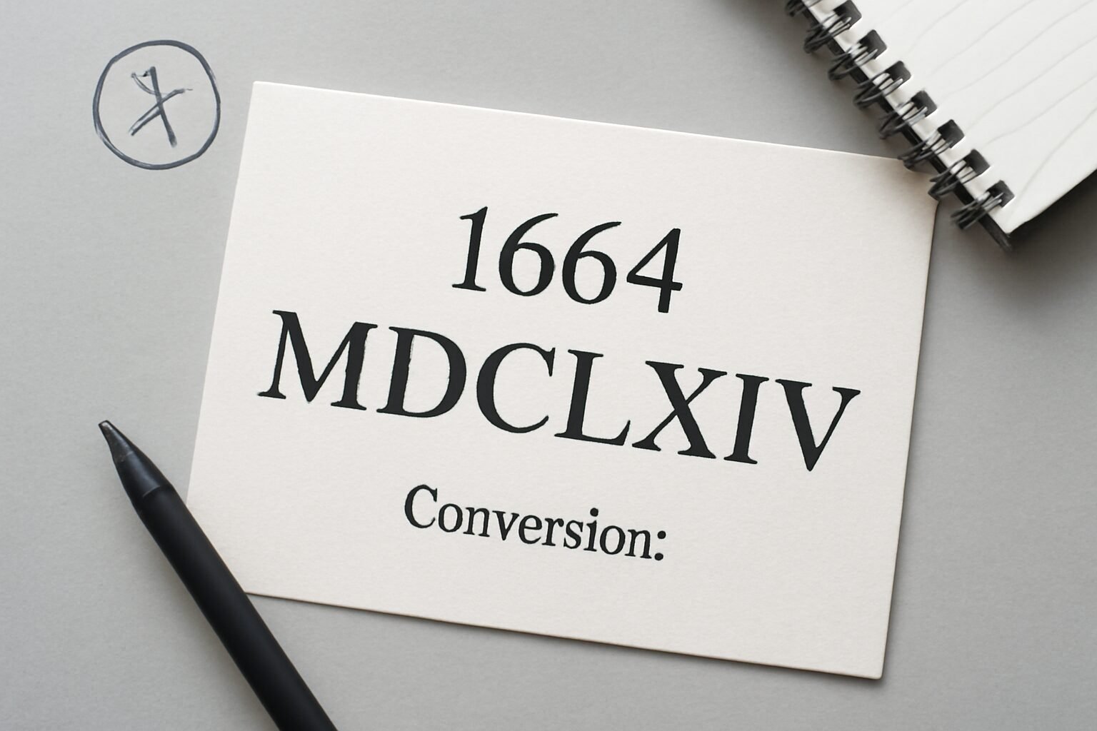 Roman Numerals: 1664