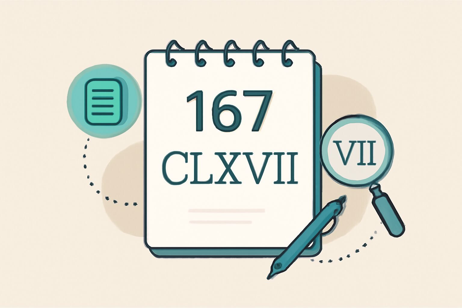 Roman Numerals: 167