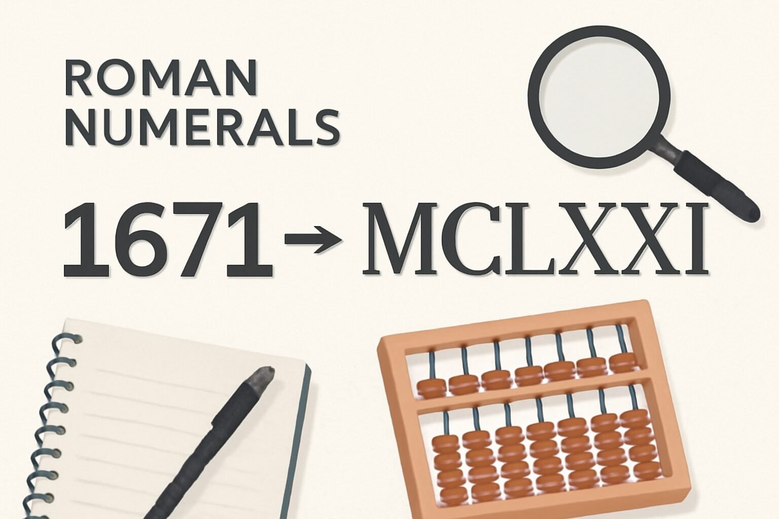 Roman Numerals: 1671
