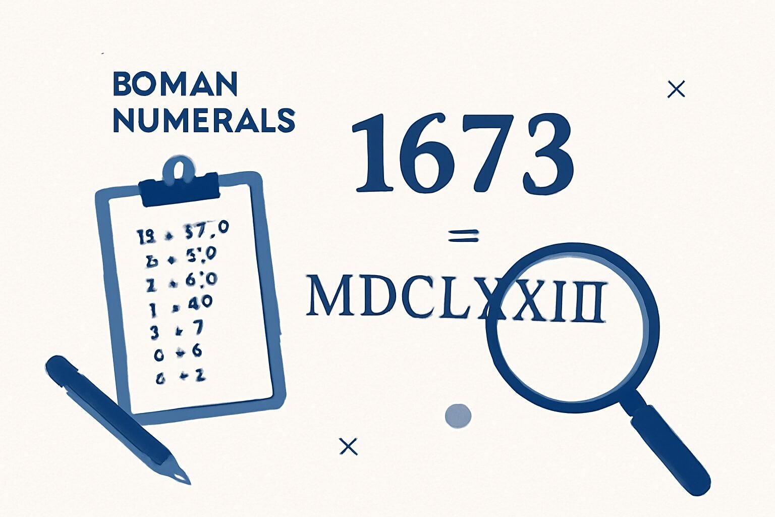 Roman Numerals: 1673