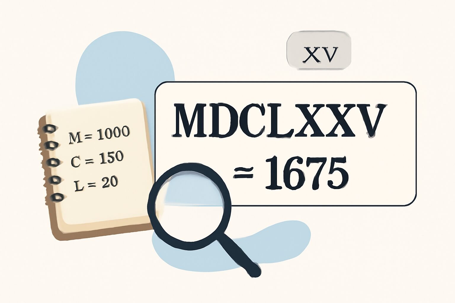 Roman Numerals: 1675