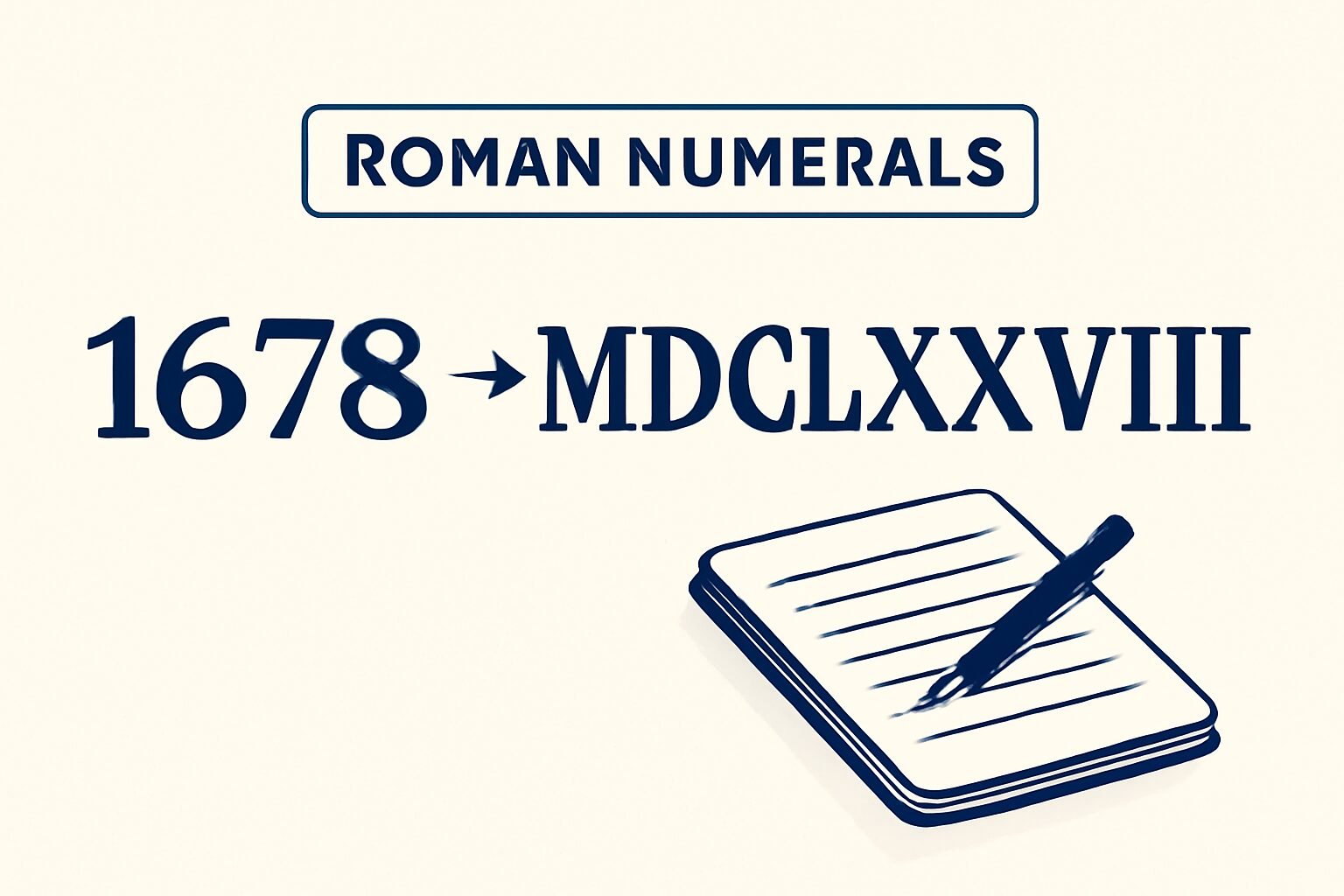 Roman Numerals: 1678