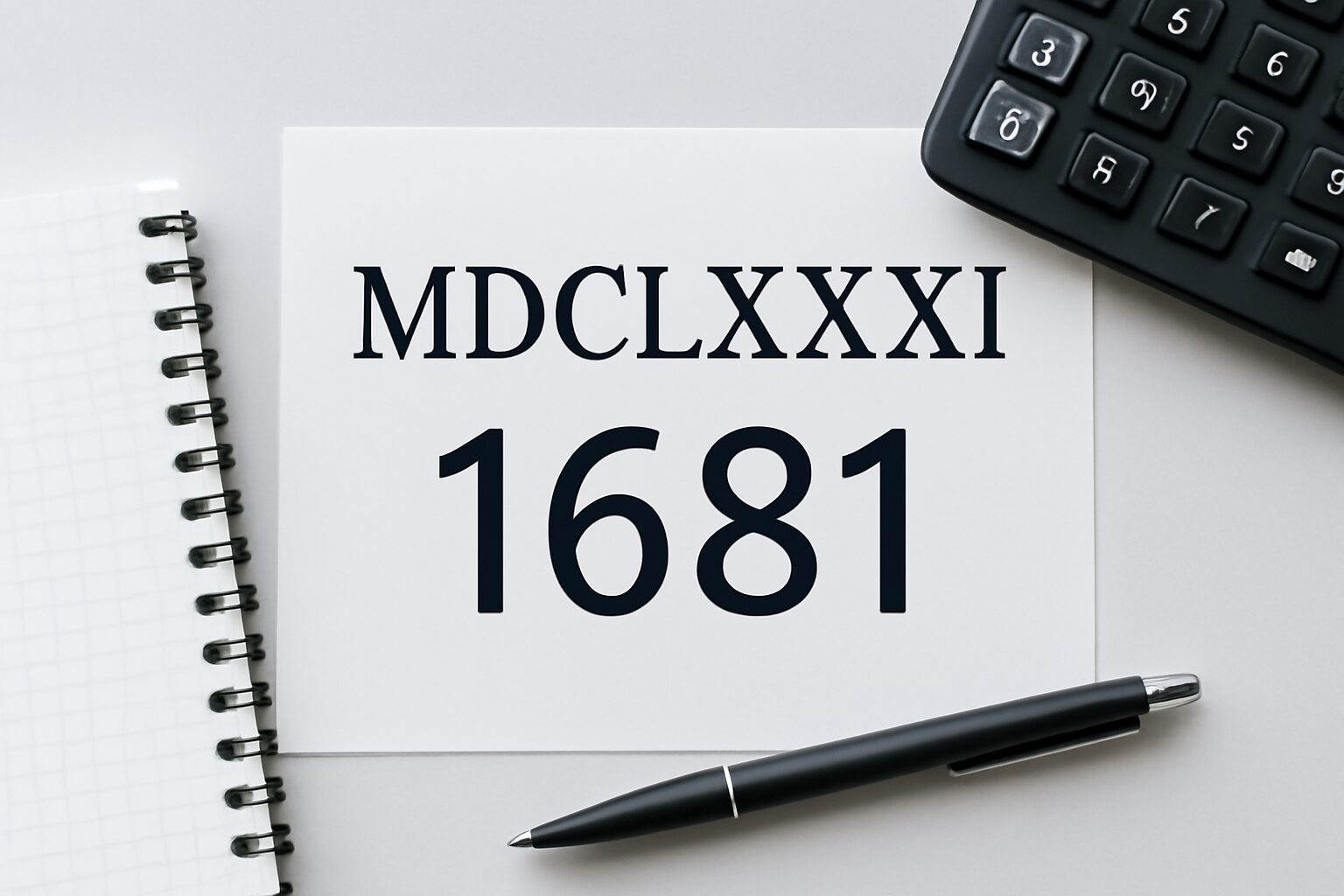 Roman Numerals: 1681