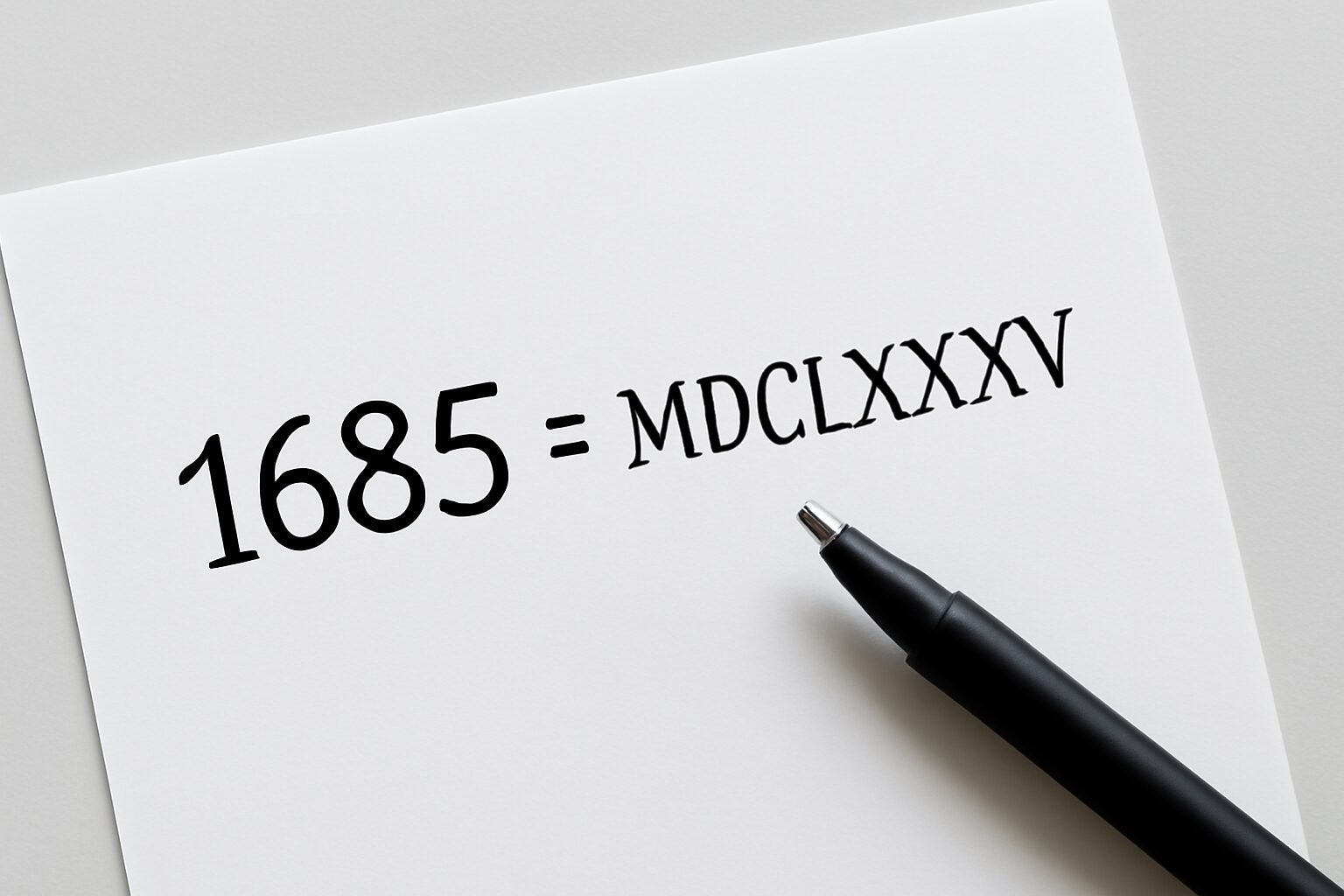 Roman Numerals: 1685
