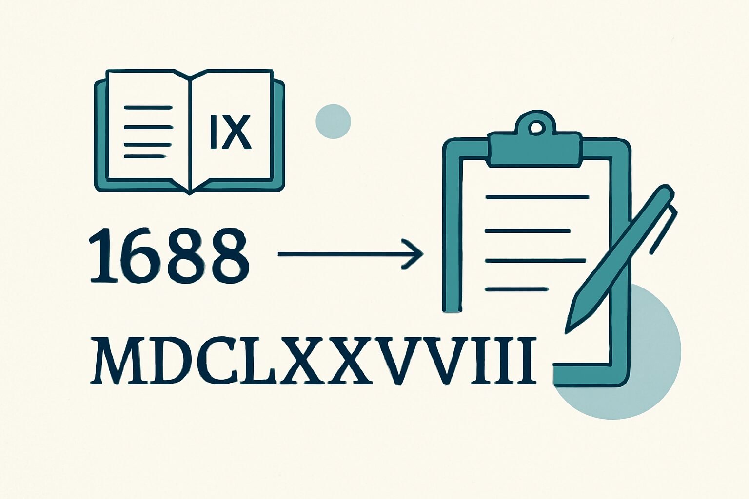 Roman Numerals: 1688