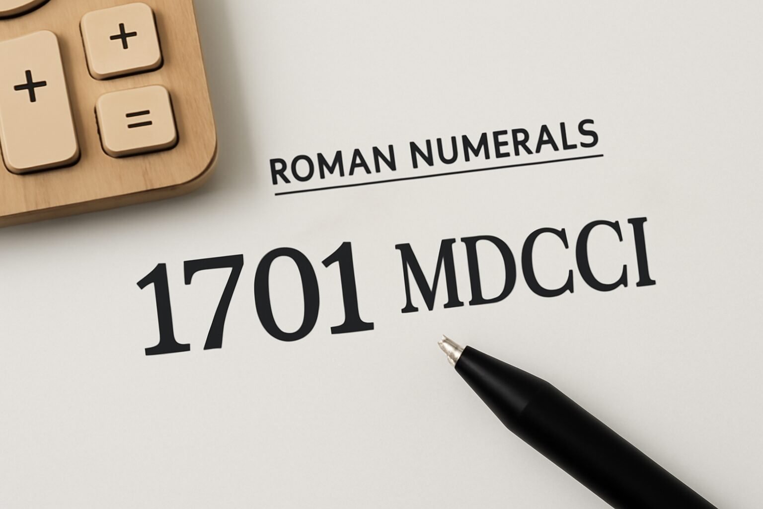 Roman Numerals: 1701