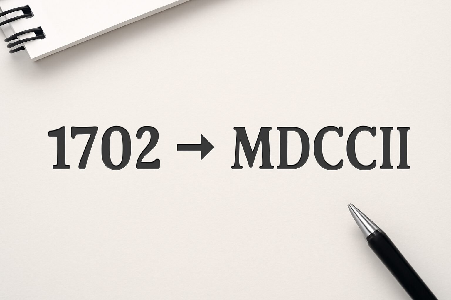 Roman Numerals: 1702