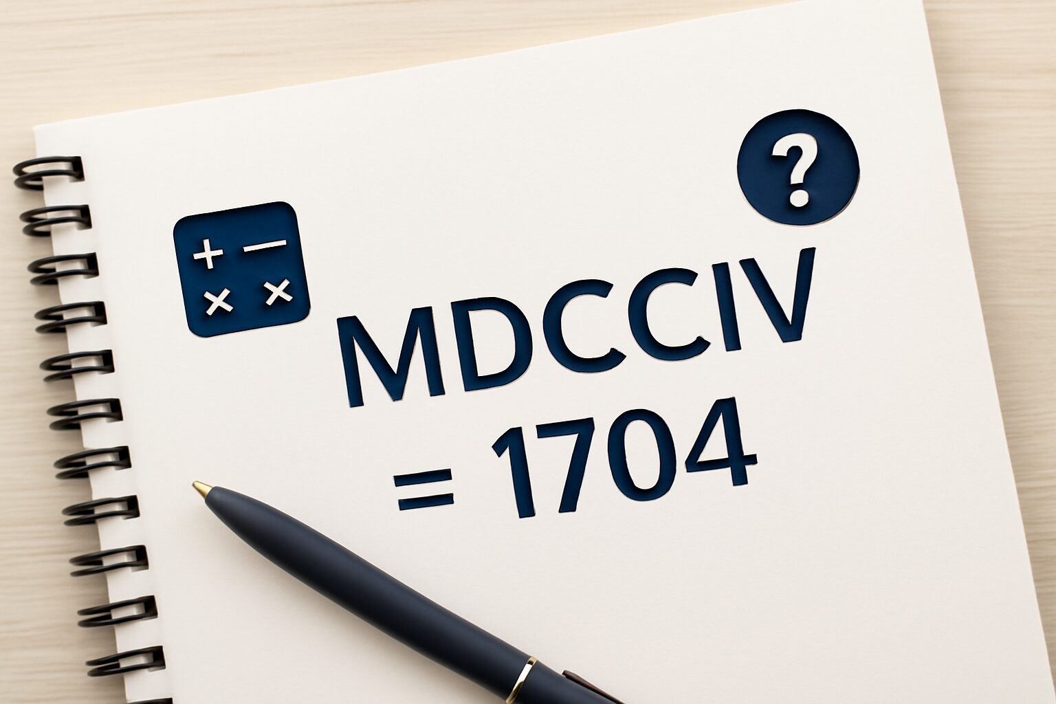 Roman Numerals: 1704