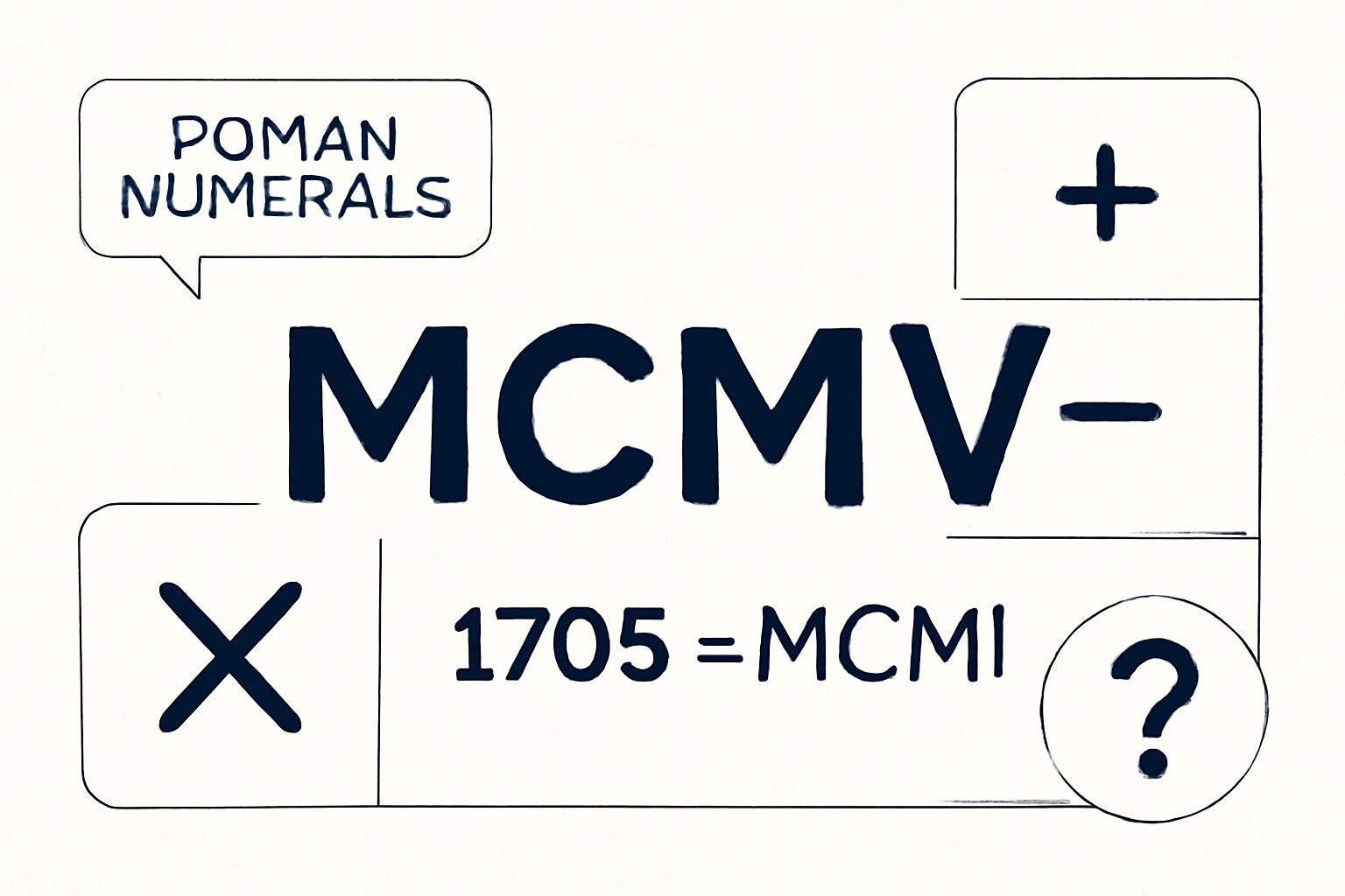 Roman Numerals: 1705