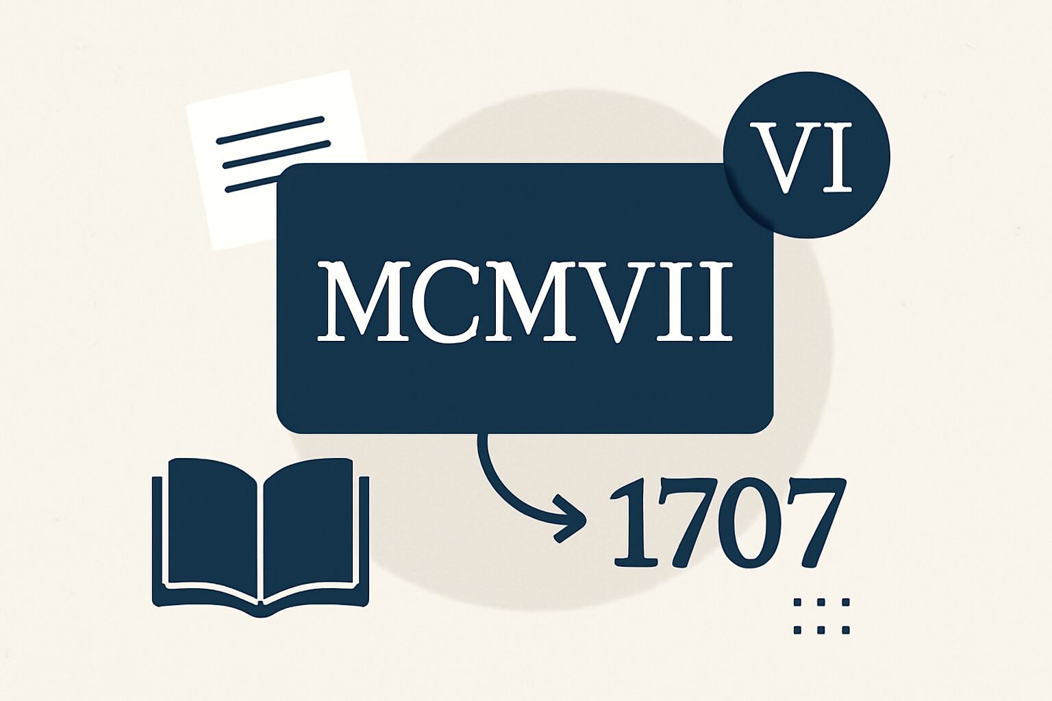 Roman Numerals: 1707