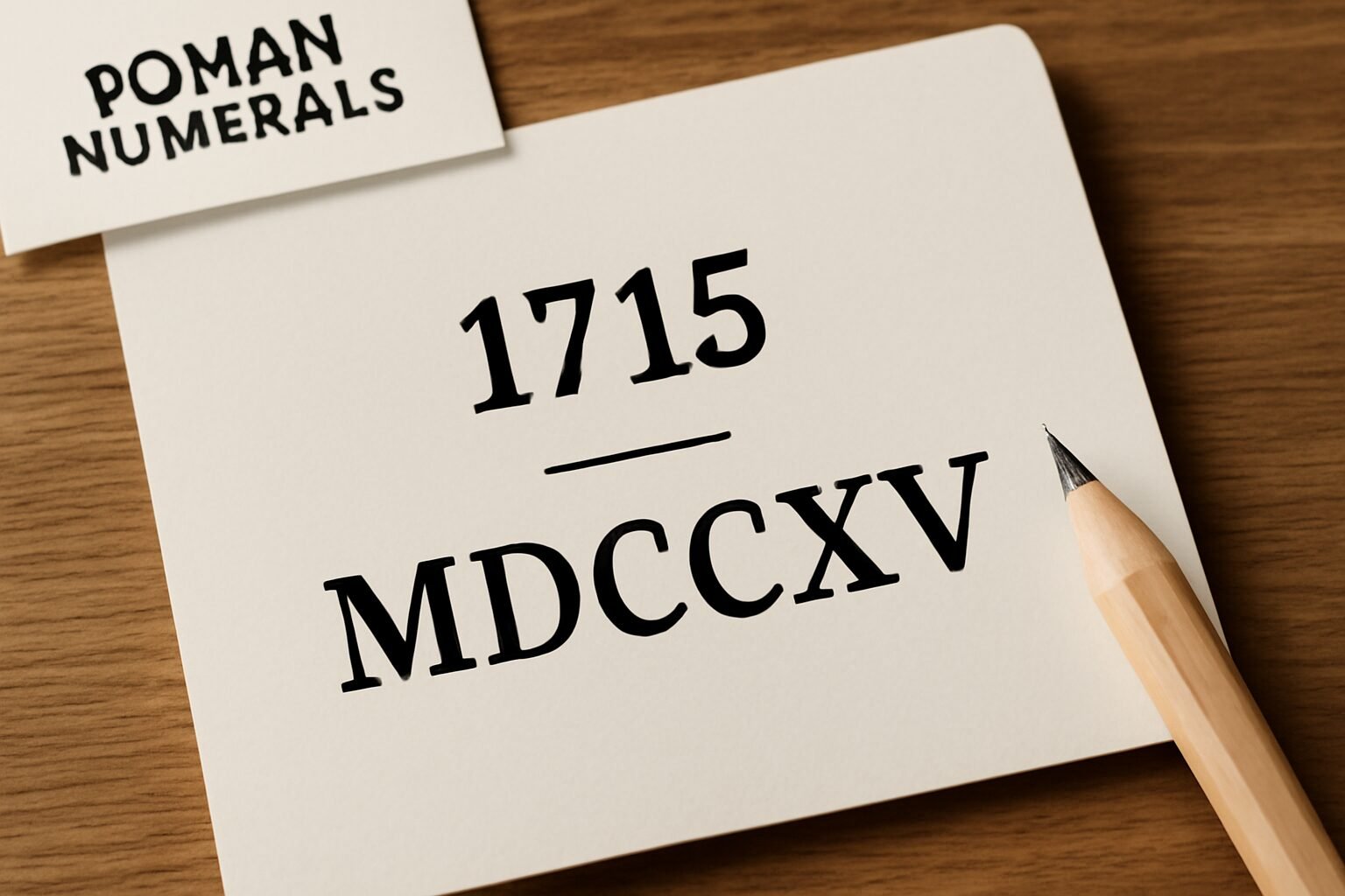 Roman Numerals: 1715