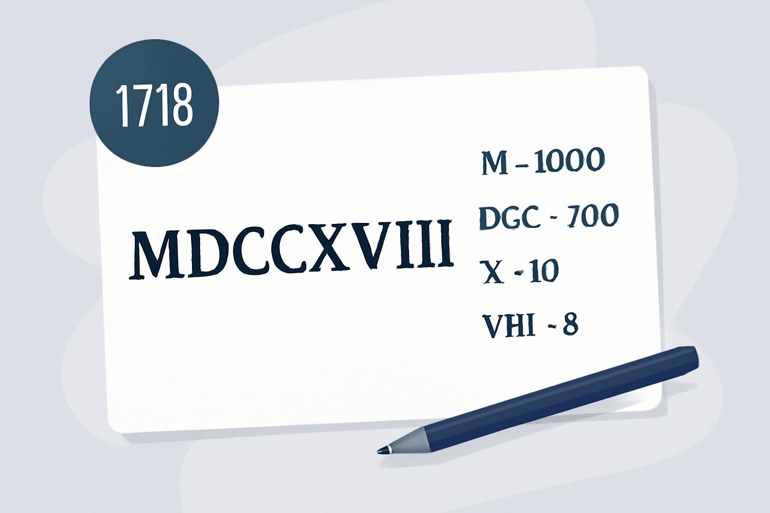 Roman Numerals: 1718