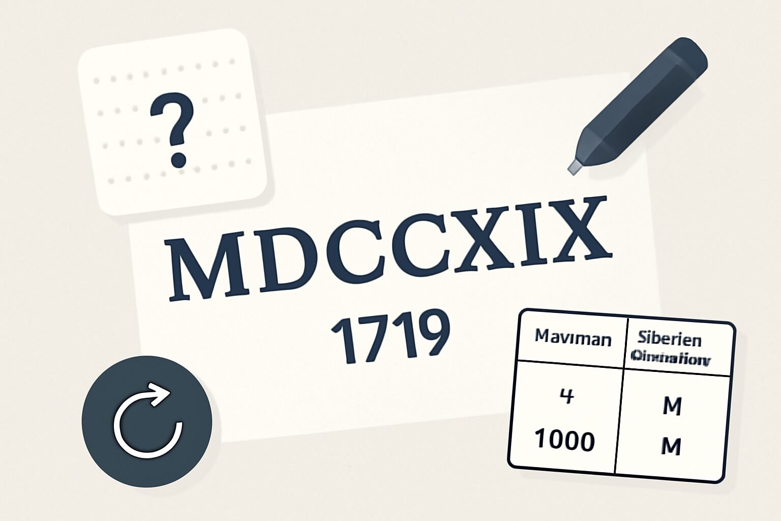 Roman Numerals: 1719